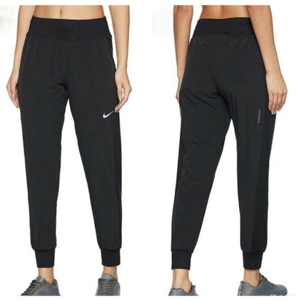 Nike Flex Essential Women's MEDIUM Running Pants Black Jogger Tapered AQ9715-010